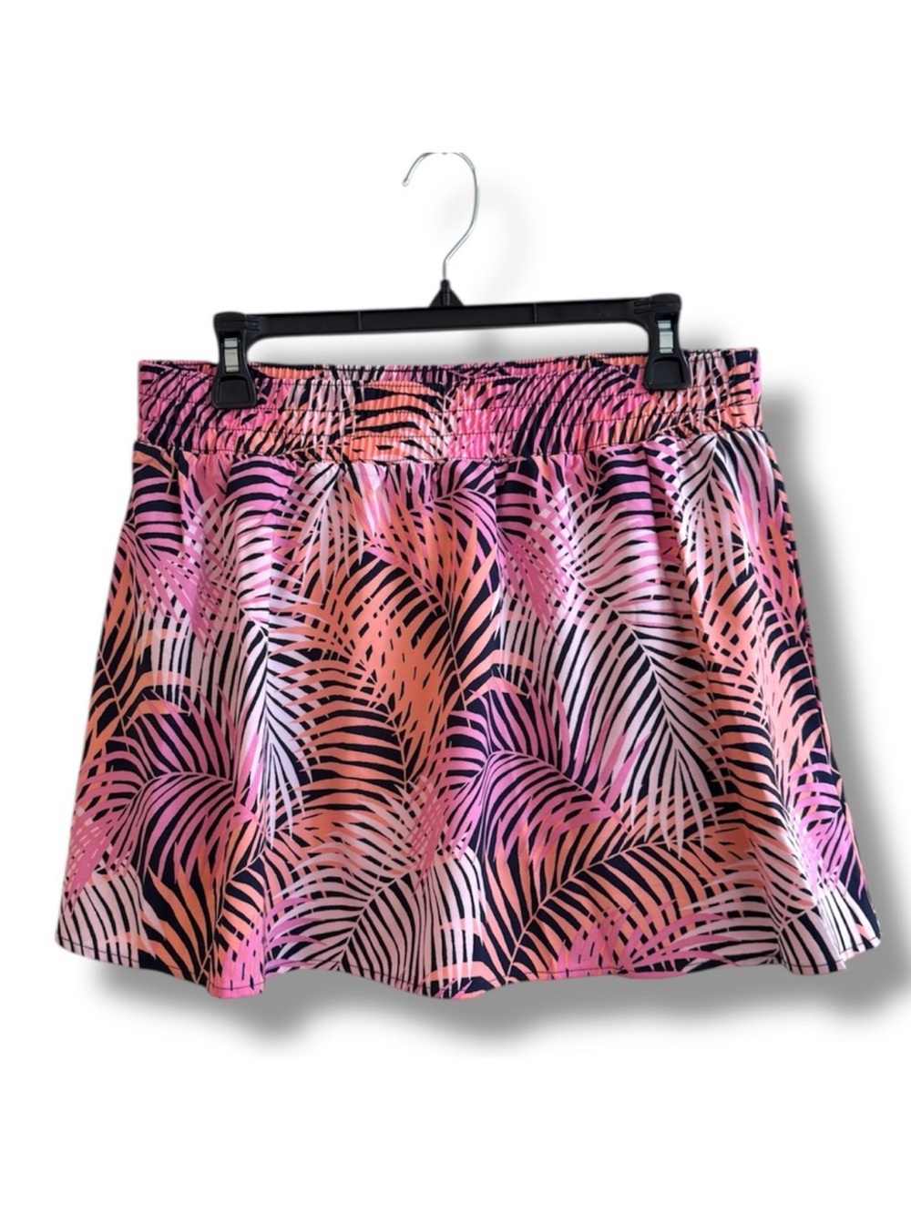 Tommy Bahama Womens Palm Print Skirt Inbuilt Shorts with Elastic Waistband